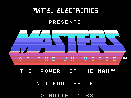 Masters Of The Universe: The Power Of He-Man title screen for Colecovision